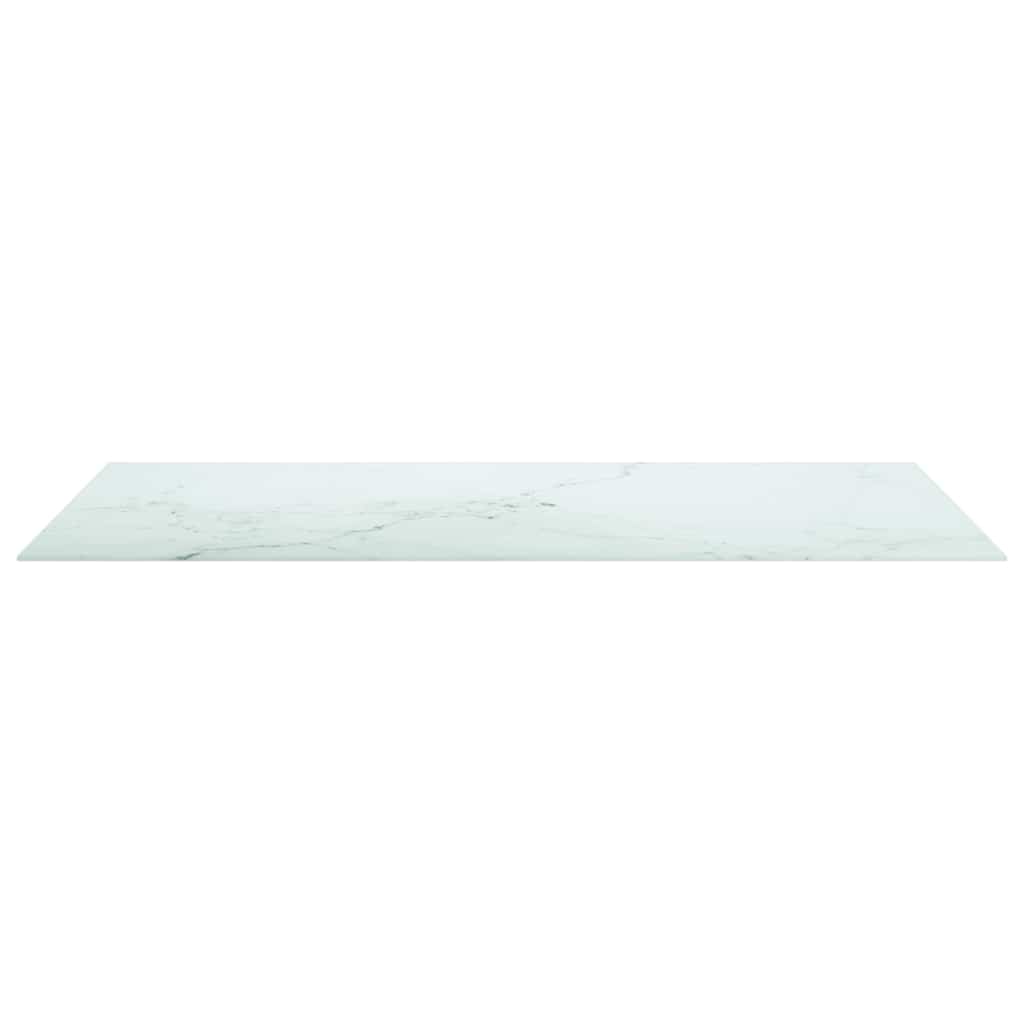 vidaXL Επιφάνεια Τραπεζιού Λευκή 120x65εκ 8χιλ Ψημ. Γυαλί Μαρμ. Σχέδιο
