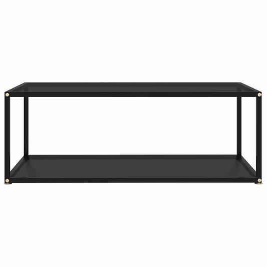 vidaXL Τραπεζάκι Σαλονιού Μαύρο 100 x 50 x 35 εκ. από Ψημένο Γυαλί