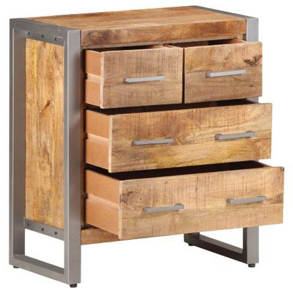vidaXL Συρταριέρα 60 x 35 x 70 εκ. από Ακατέργαστο Ξύλο Μάνγκο