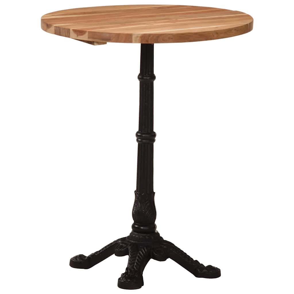 vidaXL Τραπέζι Bistro Ø60 x 76 εκ. Μασίφ Ξύλο Ακακίας