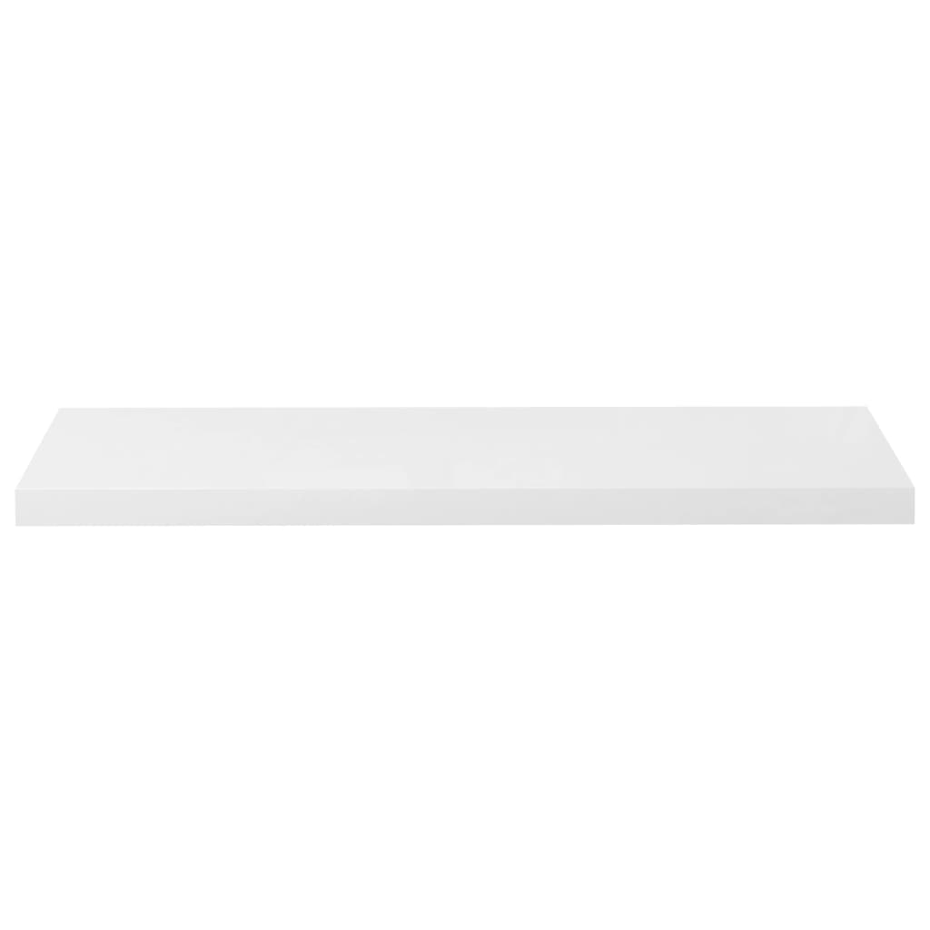 vidaXL Ράφι Τοίχου Γυαλιστερό Άσπρο 90x23,5x3,8 εκ. MDF