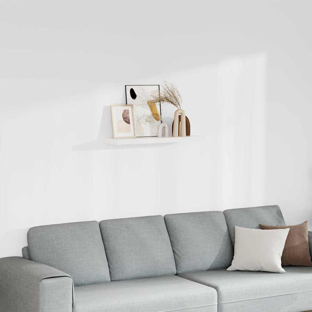 vidaXL Ράφι Τοίχου Άσπρο 80x23,5x3,8 εκ. από MDF