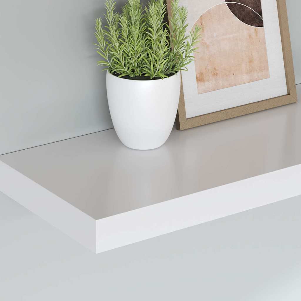 vidaXL Ράφια Τοίχου 4 τεμ. Άσπρα 90x23,5x3,8 εκ. MDF