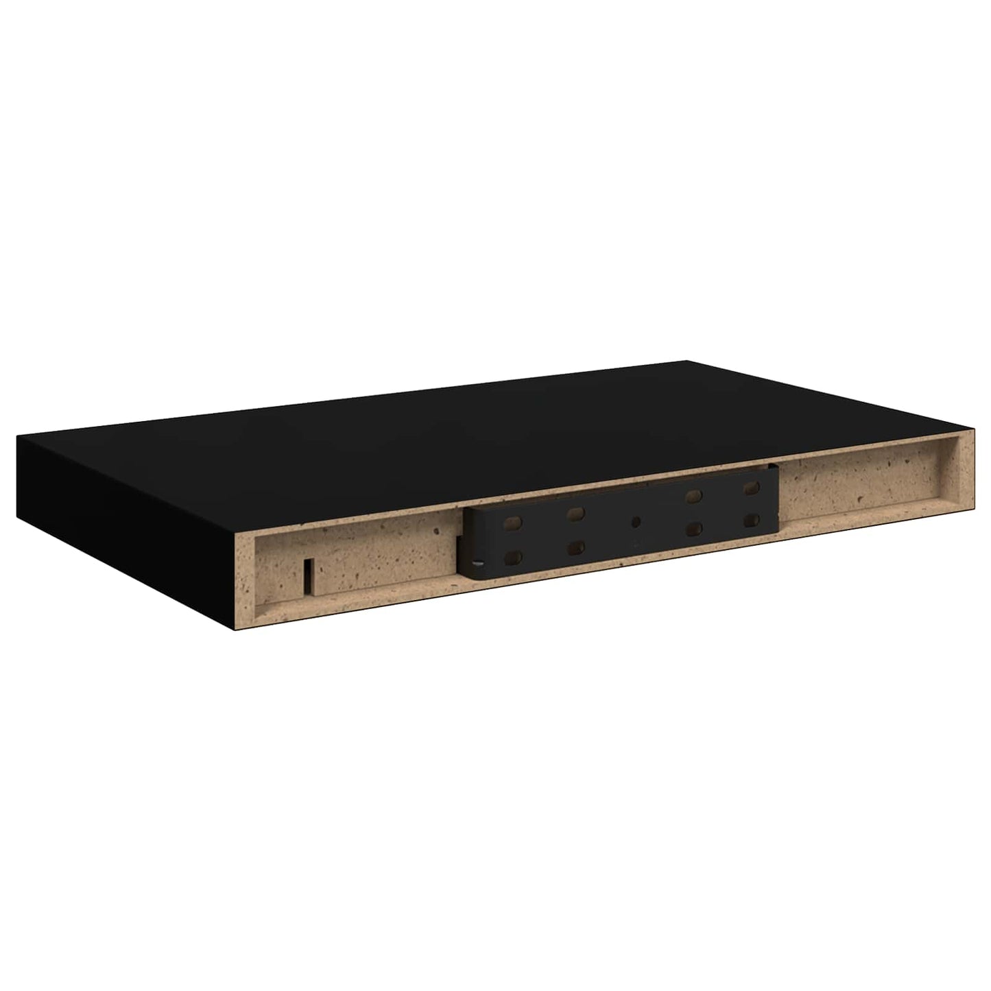 vidaXL Ράφια Τοίχου 4 τεμ. Μαύρα 40x23,5x3,8 εκ. MDF
