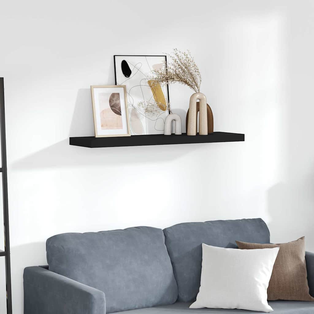 vidaXL Ράφι Τοίχου Μαύρο 90 x 23,5 x 3,8 εκ. MDF