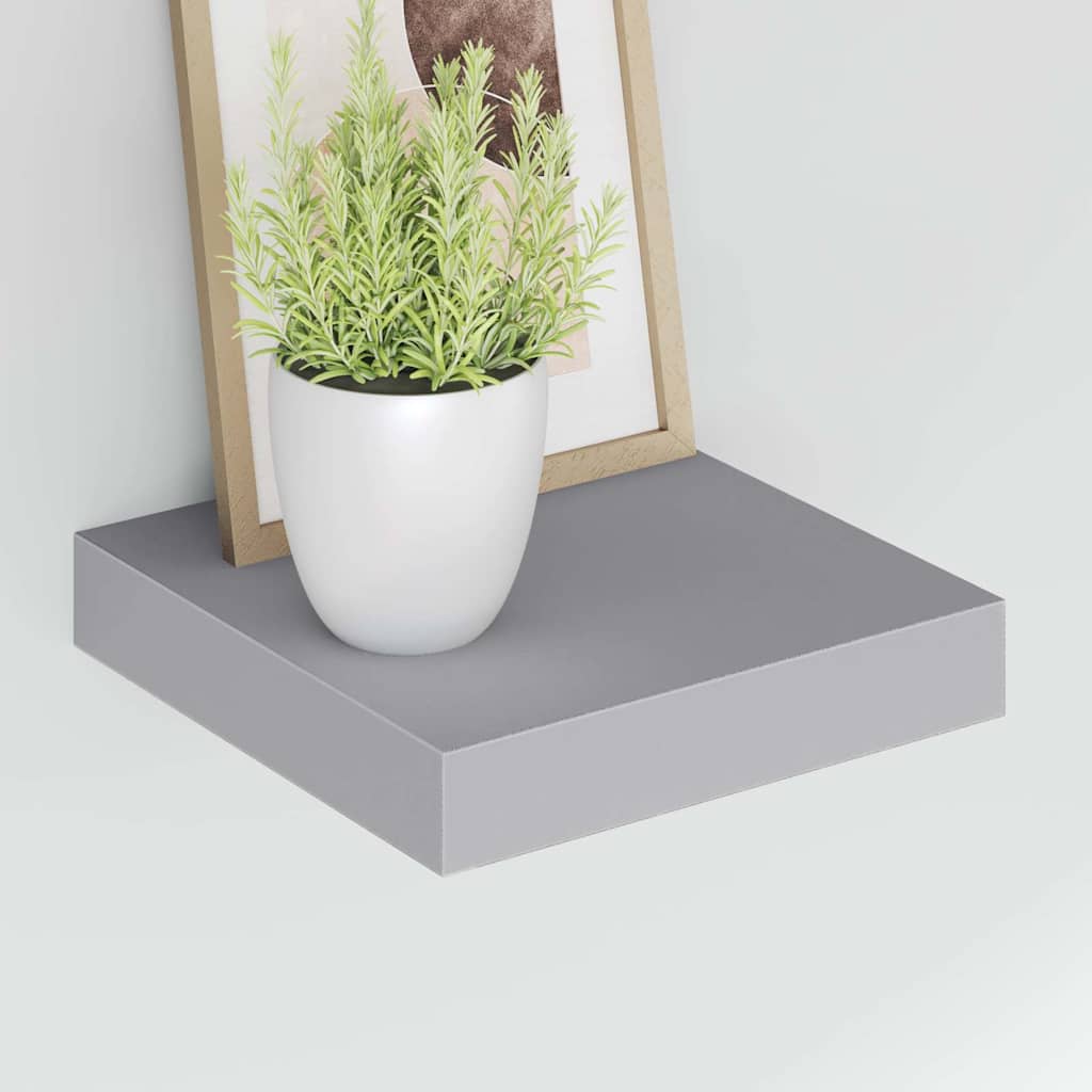 vidaXL Ράφι Τοίχου Γκρι 23x23,5x3,8 εκ. από MDF