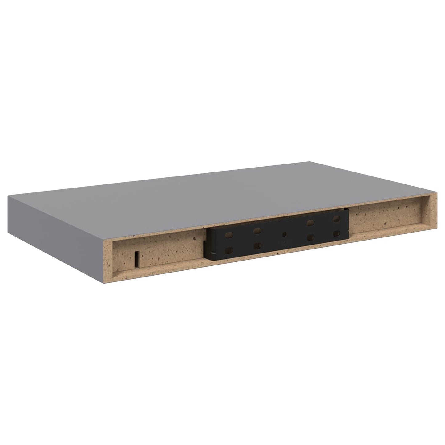 vidaXL Ράφια Τοίχου 4 τεμ. Γκρι 40x23,5x3,8 εκ. MDF