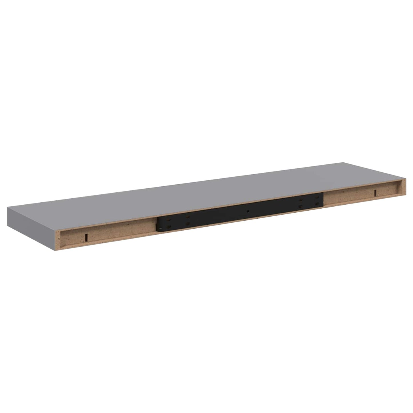 vidaXL Ράφια Τοίχου 4 τεμ. Γκρι 90x23,5x3,8 εκ. MDF