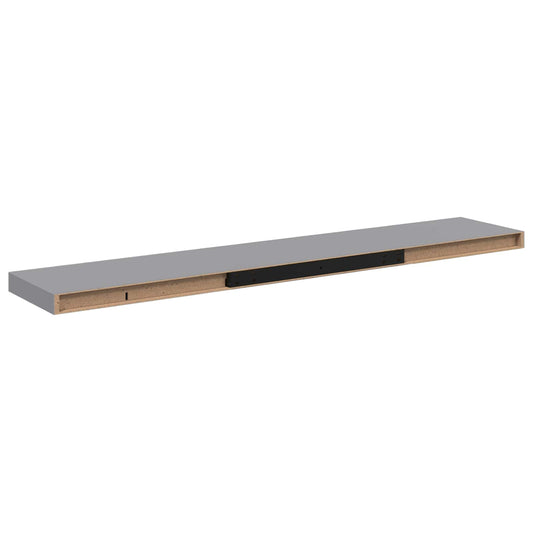 vidaXL Ράφια Τοίχου 2 τεμ. Γκρι 120x23,5x3,8 εκ. MDF