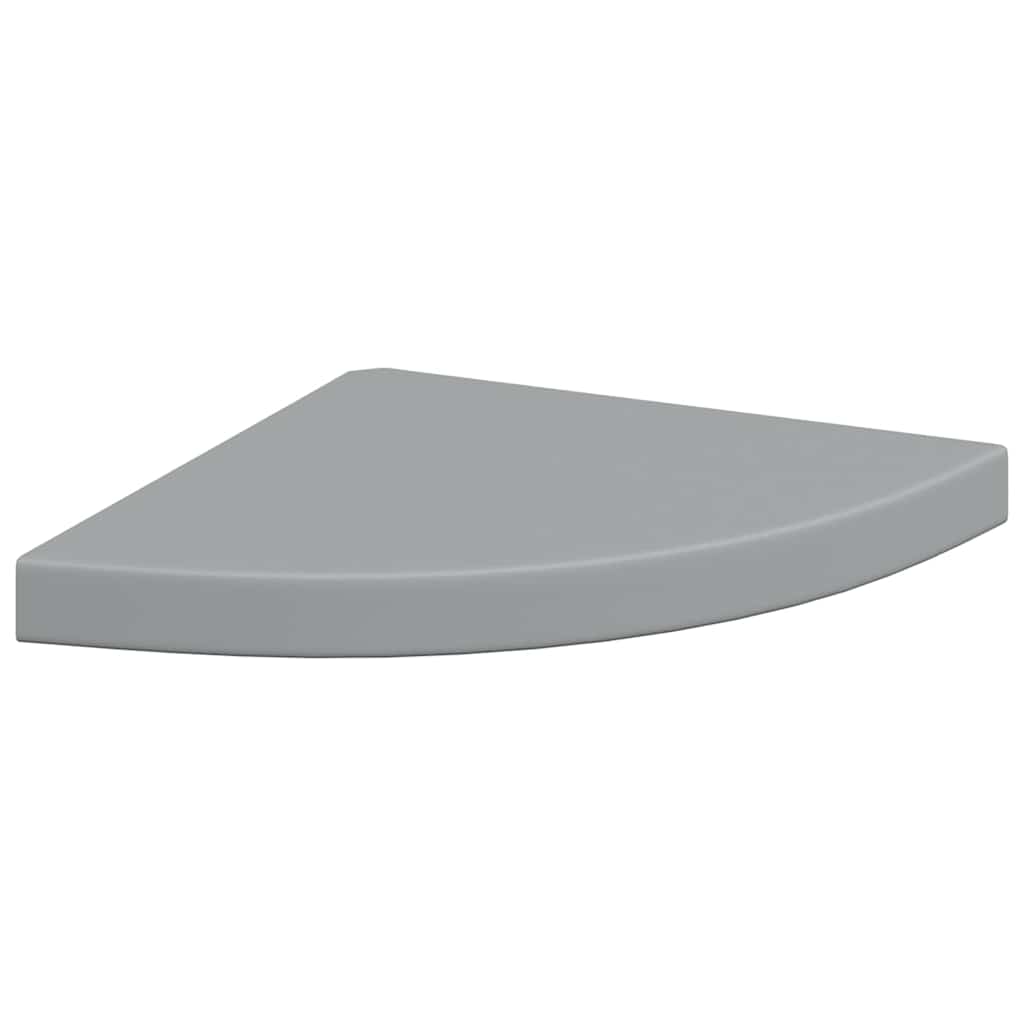 vidaXL Ράφια Τοίχου Γωνιακά 2 τεμ. Γκρι 35x35x3,8 εκ. MDF