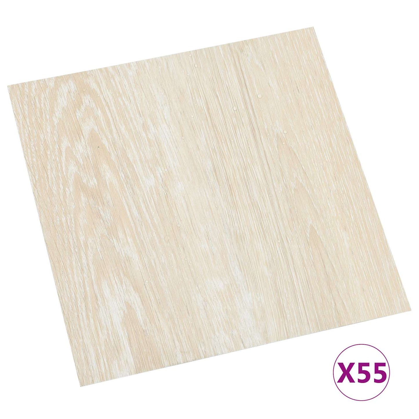 vidaXL Πλάκες Δαπέδου Λευκό και Μπεζ 5,11 τ.μ. 55 τεμ. PVC