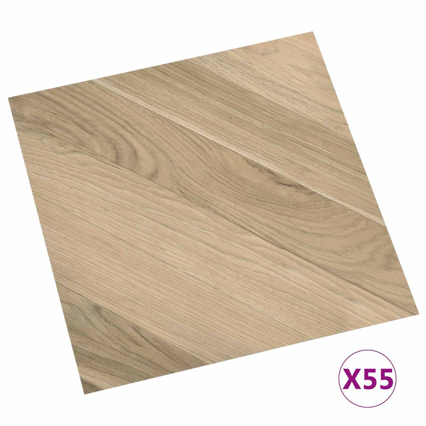 vidaXL Πλάκες Δαπέδου Καφέ 5,11 τ.μ. 55 τεμ. PVC