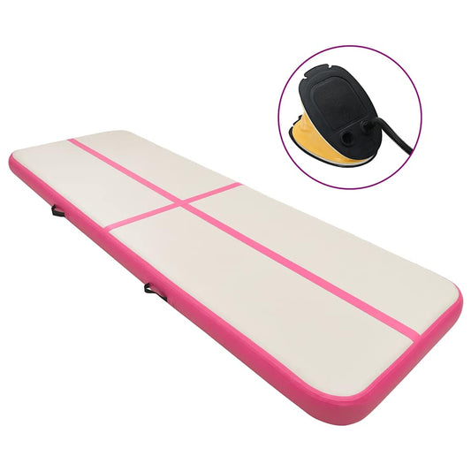 vidaXL Στρώμα Ενόργανης Φουσκωτό Ροζ 300 x 100 x 20 εκ. PVC με Τρόμπα
