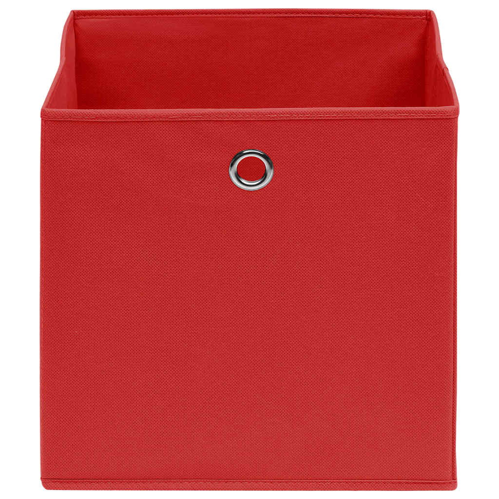 vidaXL Κουτιά Αποθήκευσης 10τεμ Κόκκινα 28x28x28εκ Ύφασμα Non-woven