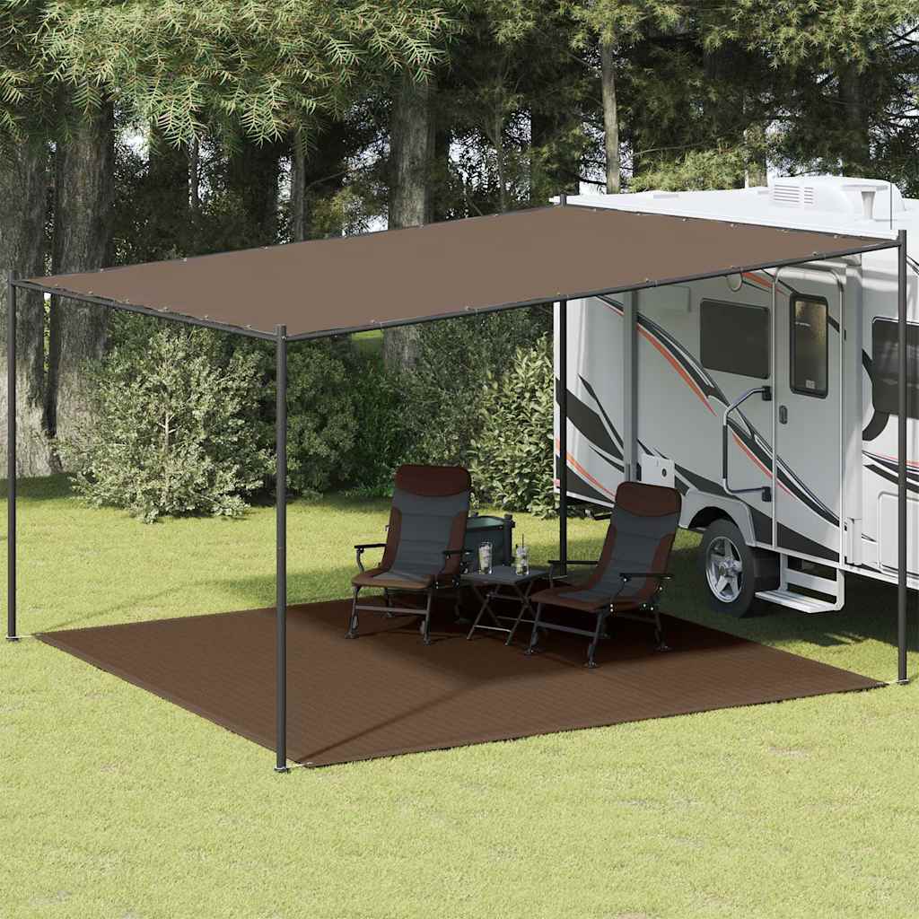 vidaXL Χαλί Σκηνής Καφέ 400 x 400 εκ.