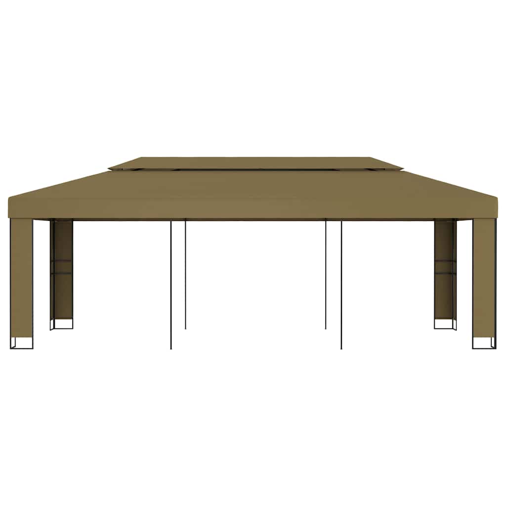 vidaXL Κιόσκι με Διπλή Οροφή Taupe 3 x 6 μ. 180 γρ/μ²