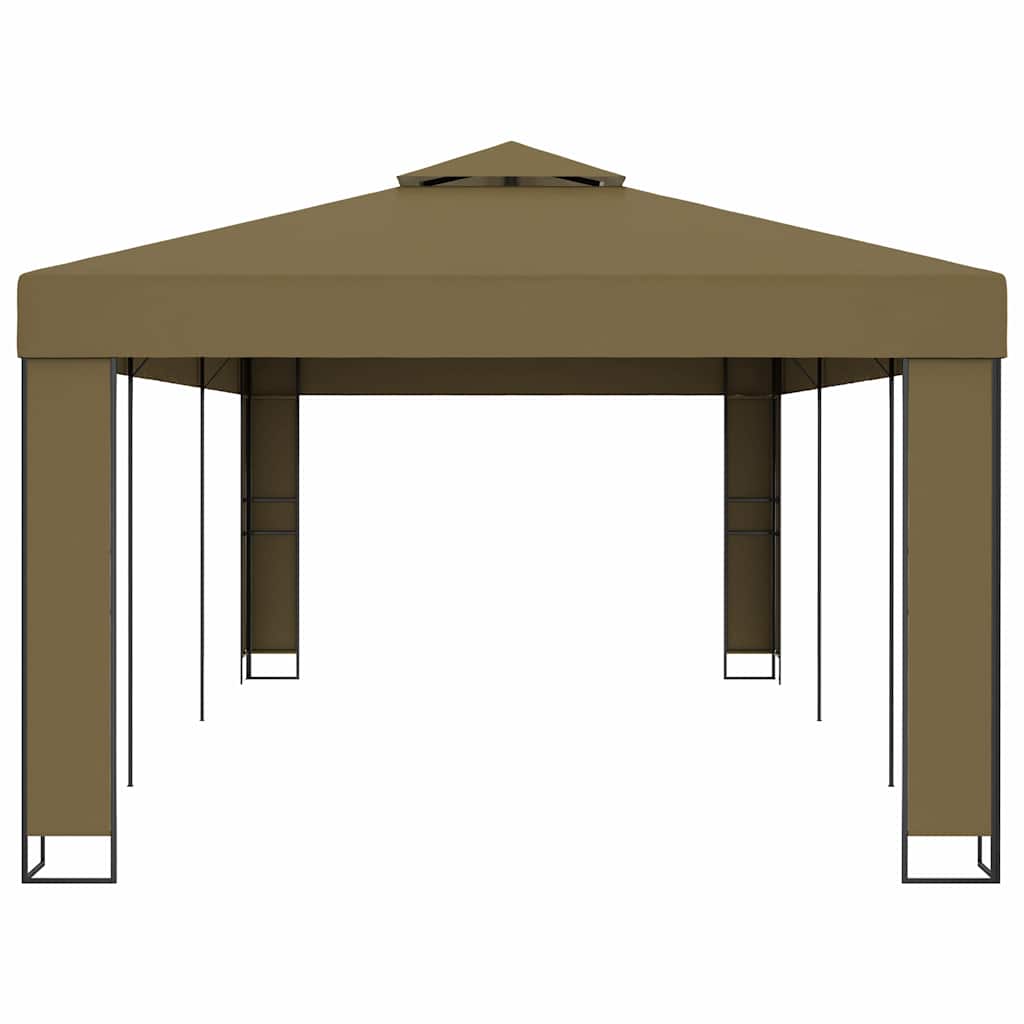 vidaXL Κιόσκι με Διπλή Οροφή Taupe 3 x 6 μ. 180 γρ/μ²