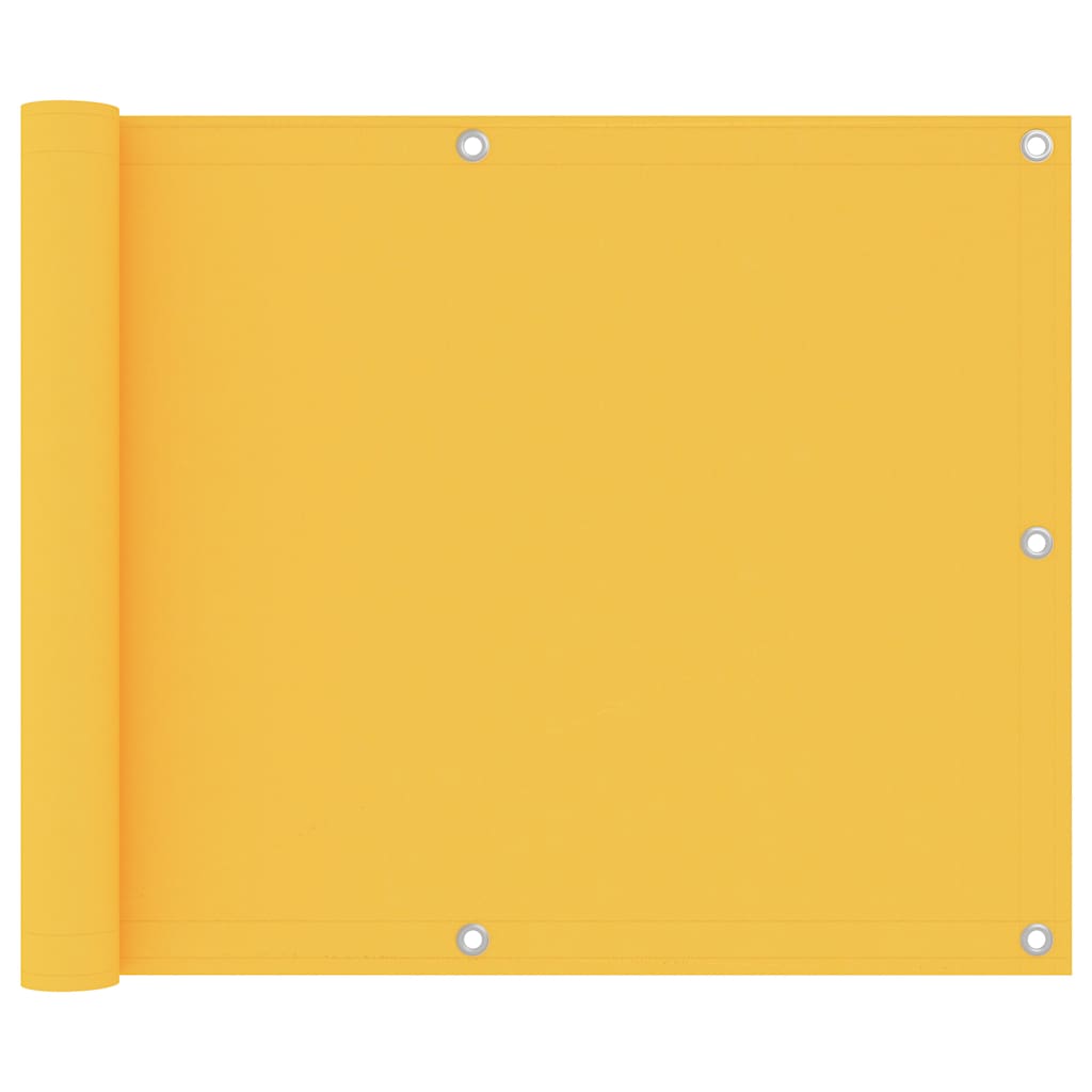 vidaXL Διαχωριστικό Βεράντας Κίτρινο 75 x 600 εκ. Ύφασμα Oxford
