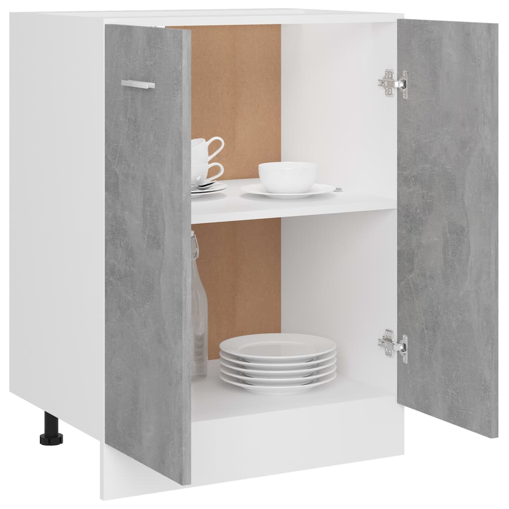 vidaXL Ντουλάπι Δαπέδου Lyon Γκρι Σκυροδέματος 60x46x81,5εκ.