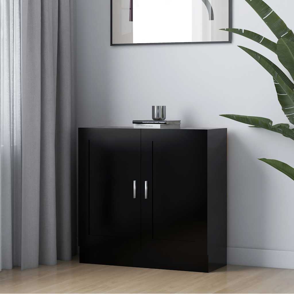 vidaXL Βιβλιοθήκη Μαύρη 82,5 x 30,5 x 80 εκ. Επεξ. Ξύλο