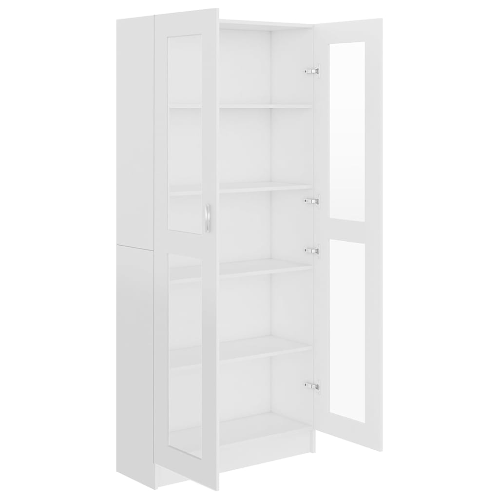 vidaXL Βιτρίνα Λευκή 82,5 x 30,5 x 185 εκ. Επεξ. Ξύλο