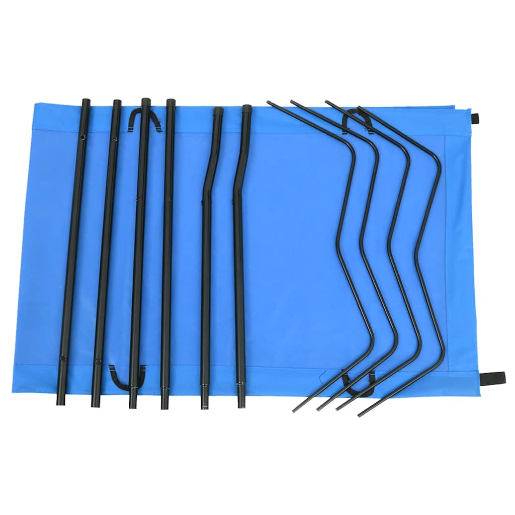 vidaXL Κρεβάτι Κάμπινγκ Μπλε 180x60x19 εκ. Ύφασμα Oxford και Ατσάλι