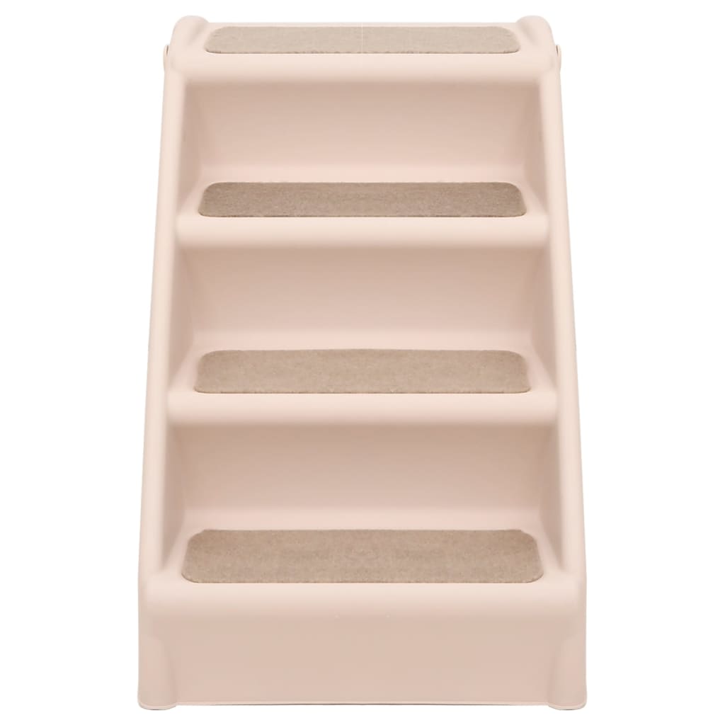 vidaXL Σκαλάκια για Σκύλους Πτυσσόμενα Κρεμ 62 x 40 x 49,5 εκ.