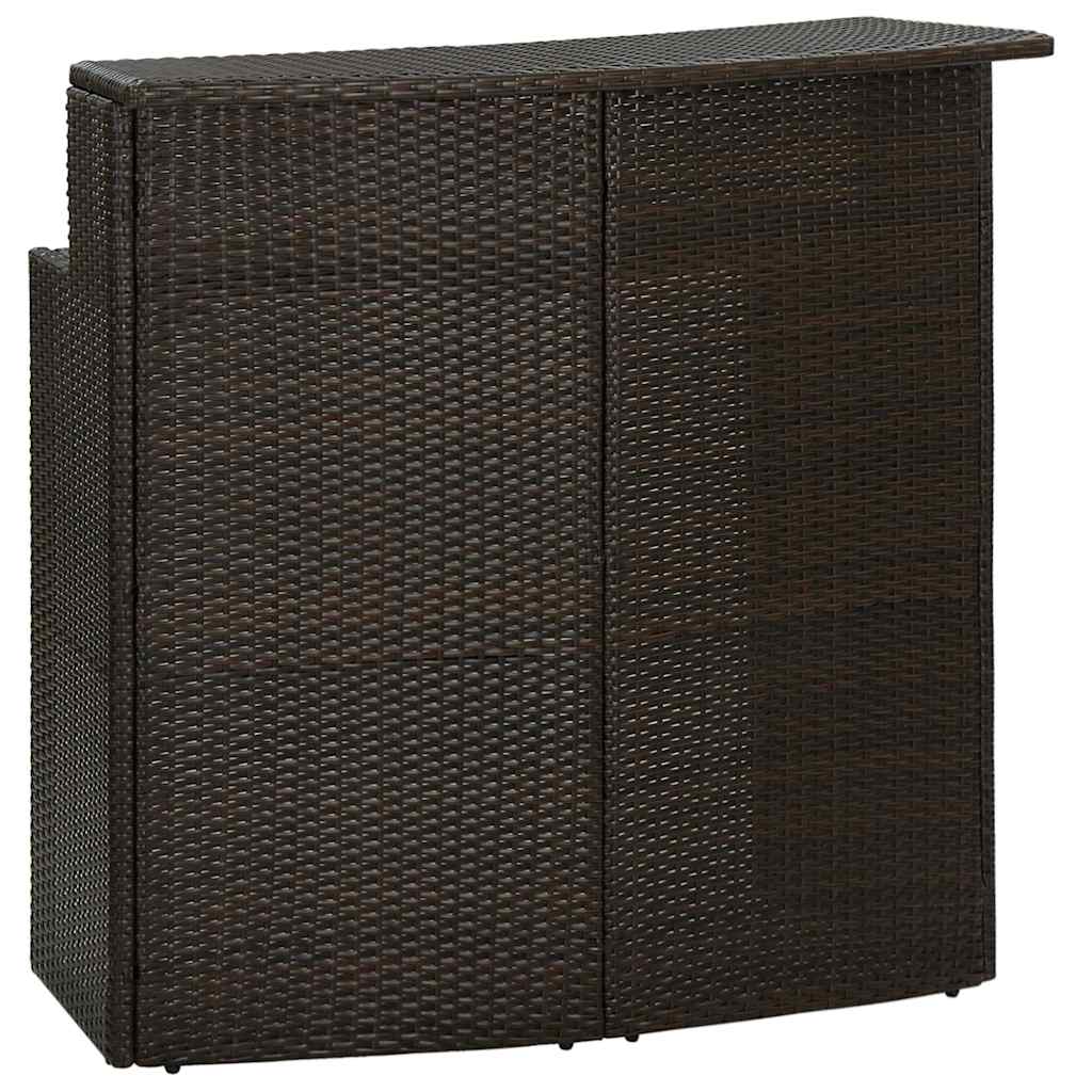 vidaXL Τραπέζι Μπαρ Κήπου Καφέ 120 x 55 x 110 εκ. από Συνθετικό Ρατάν