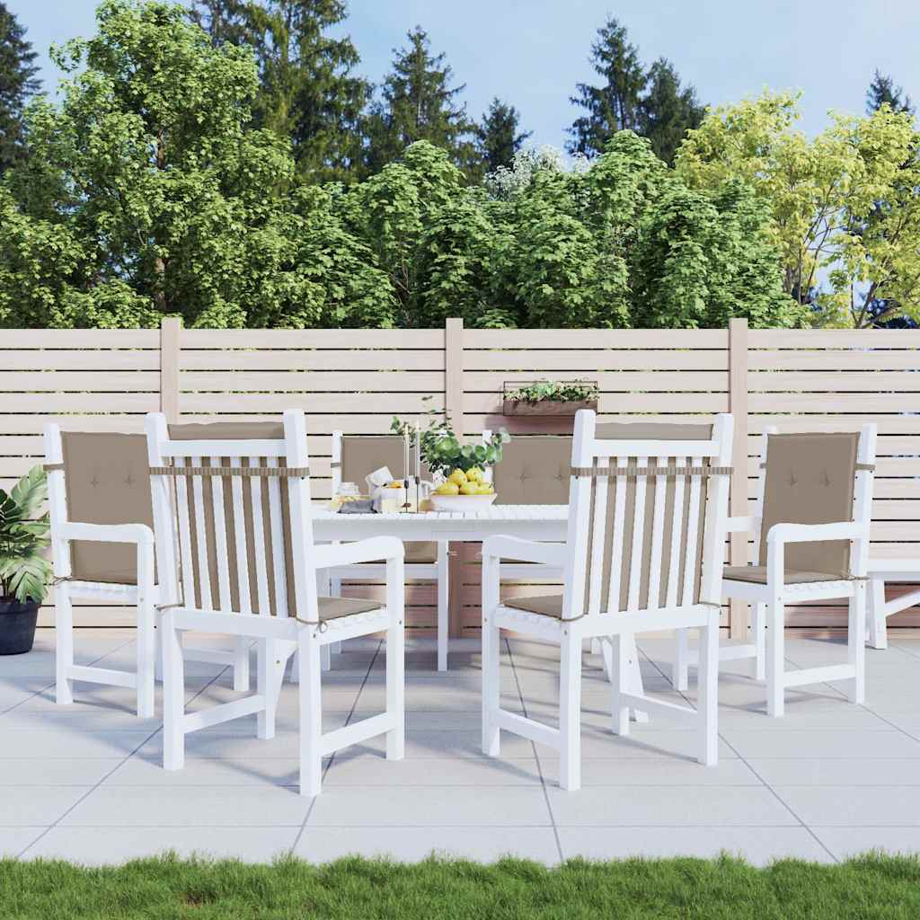 vidaXL Μαξιλάρια Καρέκλας Κήπου Πλάτη 6τεμ Taupe 100x50x3εκ Oxford Ύφ.