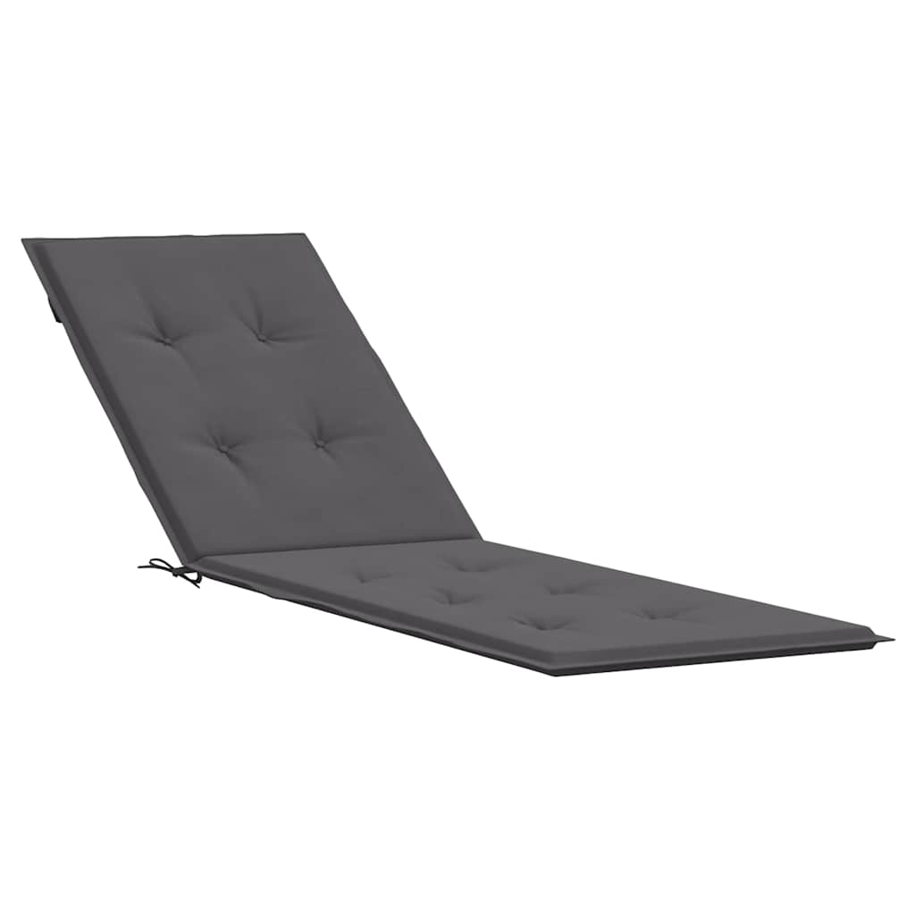 vidaXL Μαξιλάρι Ξαπλώστρας Ανθρακί (75+105) x 50 x 4 εκ.