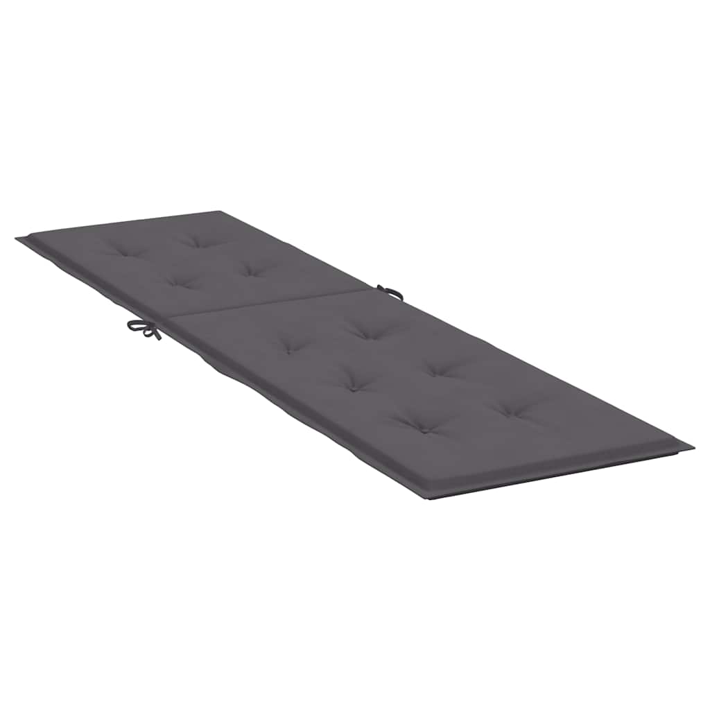 vidaXL Μαξιλάρι Ξαπλώστρας Ανθρακί (75+105) x 50 x 4 εκ.