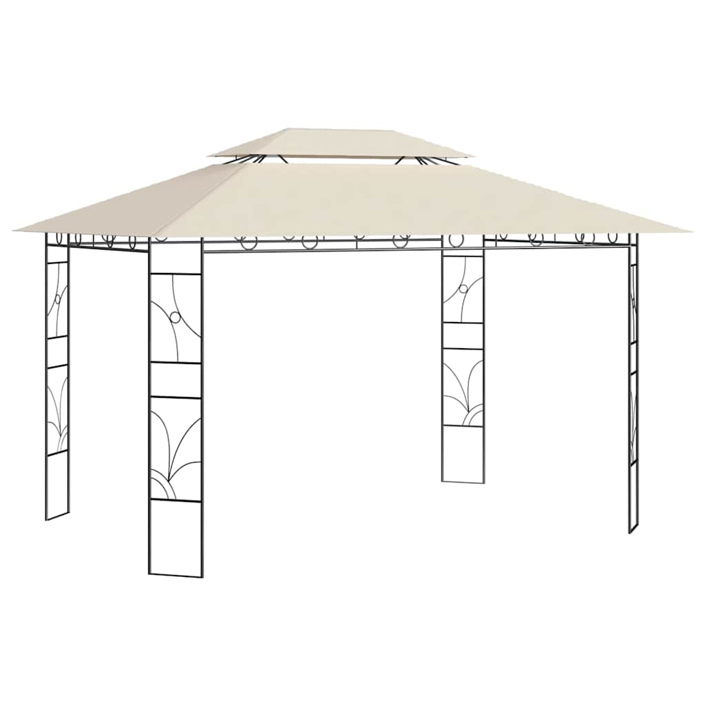 vidaXL Κιόσκι Κρεμ 4 x 3 x 2,7 μ. 160 γρ./μ²