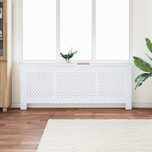 vidaXL Κάλυμμα Καλοριφέρ Λευκό 205 εκ. από MDF