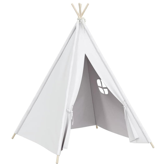 vidaXL Σκηνή Teepee Παιδική Λευκή 120x120x150 εκ. Peach Skin με Σάκο