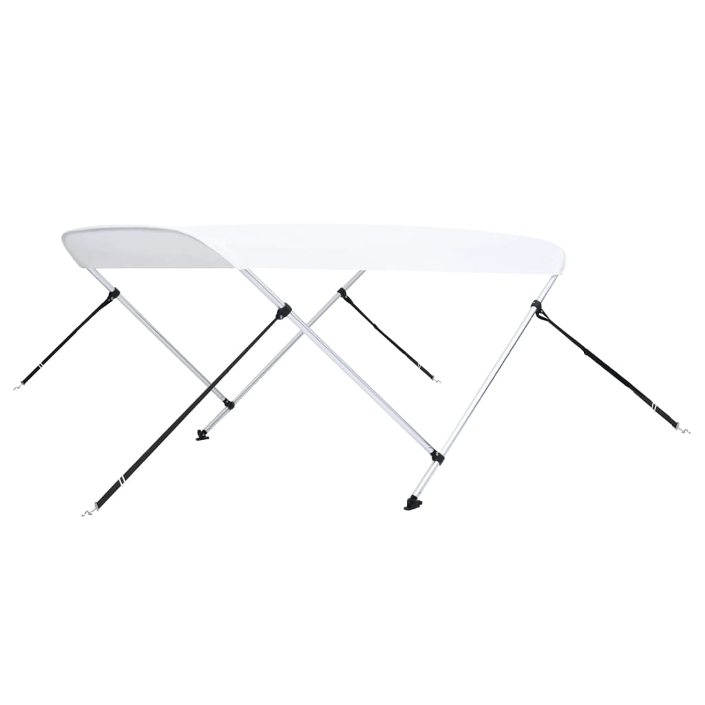 vidaXL Τέντα Σκάφους με 2 Αψίδες Λευκή 180x150x110 εκ.