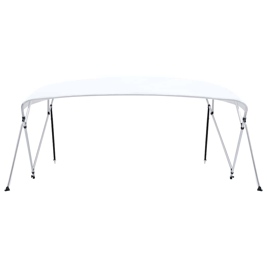 vidaXL Τέντα Σκάφους με 4 Αψίδες Λευκή 243 x (230-244) x 137 εκ.