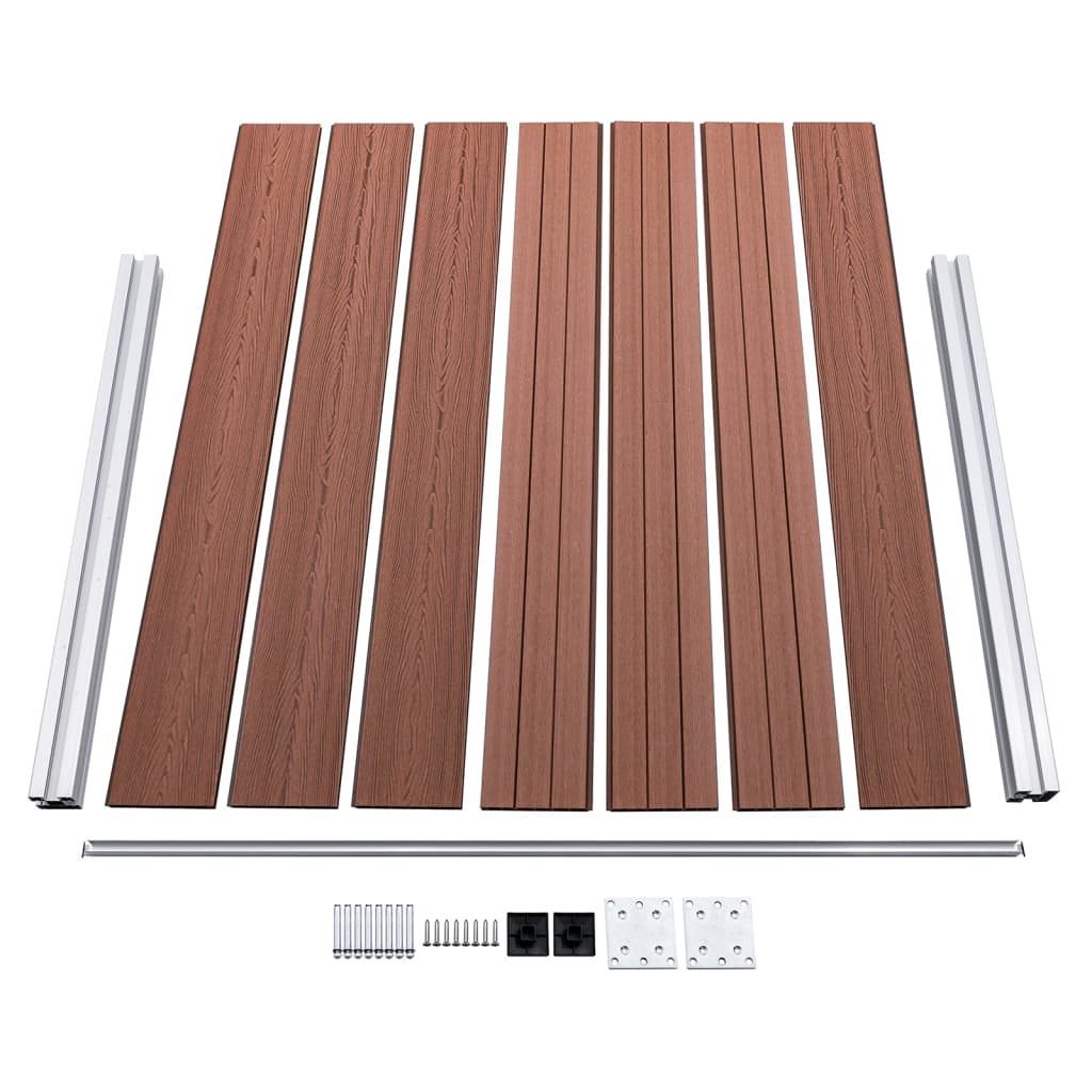 vidaXL Πάνελ Περίφραξης Καφέ 180 x 146 εκ. από WPC