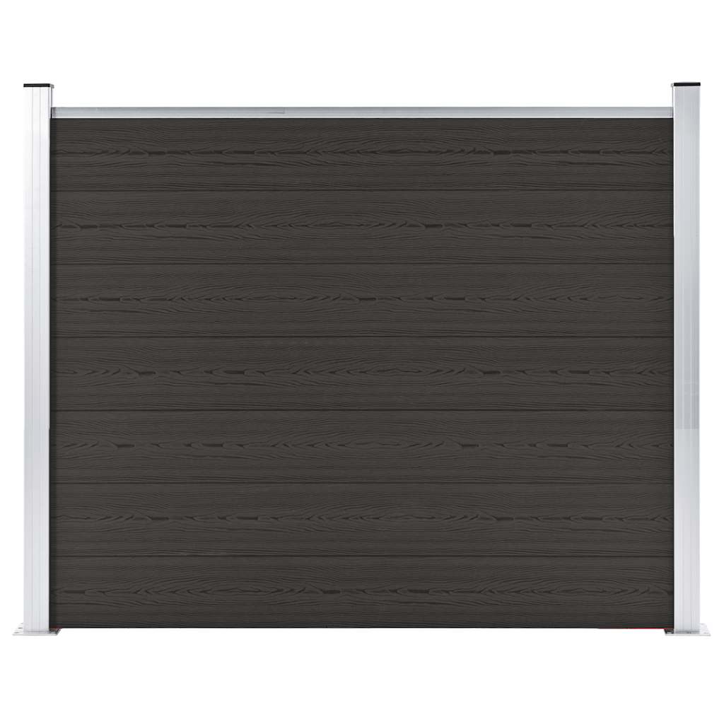 vidaXL Πάνελ Περίφραξης Μαύρο 180 x 146 εκ. από WPC
