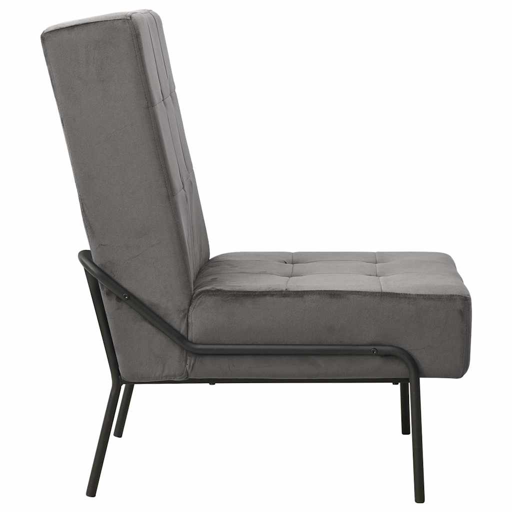 vidaXL Καρέκλα Relax Σκούρο Γκρι 65 x 79 x 87 εκ. Βελούδινη