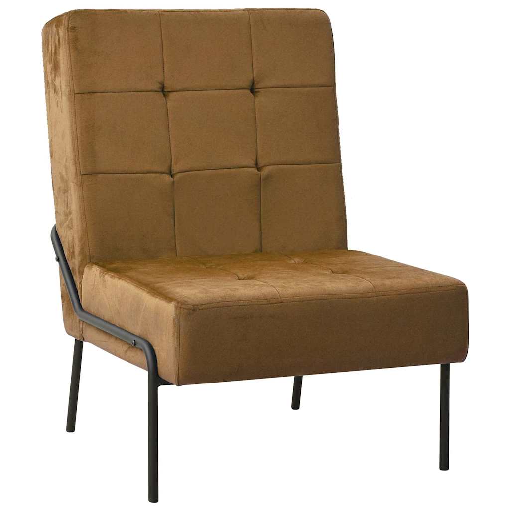 vidaXL Καρέκλα Χαλάρωσης 65 x 79 x 87 Καφέ Βελούδινη