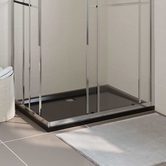 vidaXL Βάση Ντουζιέρας Ορθογώνια Μαύρη 80 x 120 εκ. από ABS