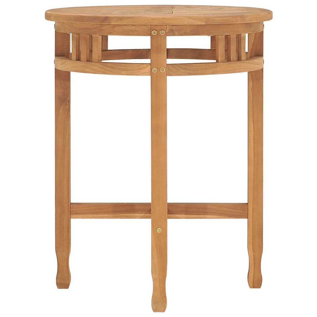 vidaXL Τραπέζι Bistro Ø 60 x 75,5 εκ. από Μασίφ Ξύλο Teak