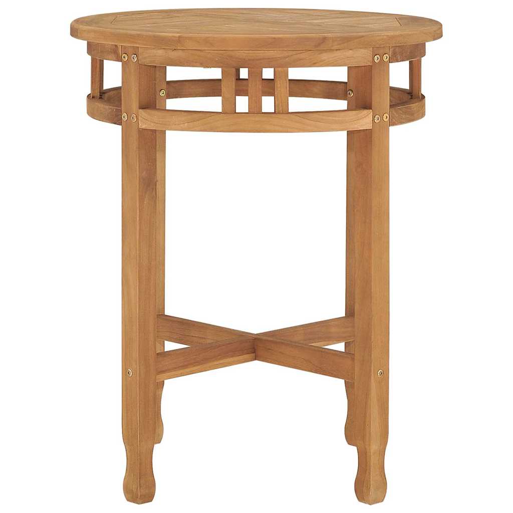 vidaXL Τραπέζι Bistro Ø 60 x 75,5 εκ. από Μασίφ Ξύλο Teak