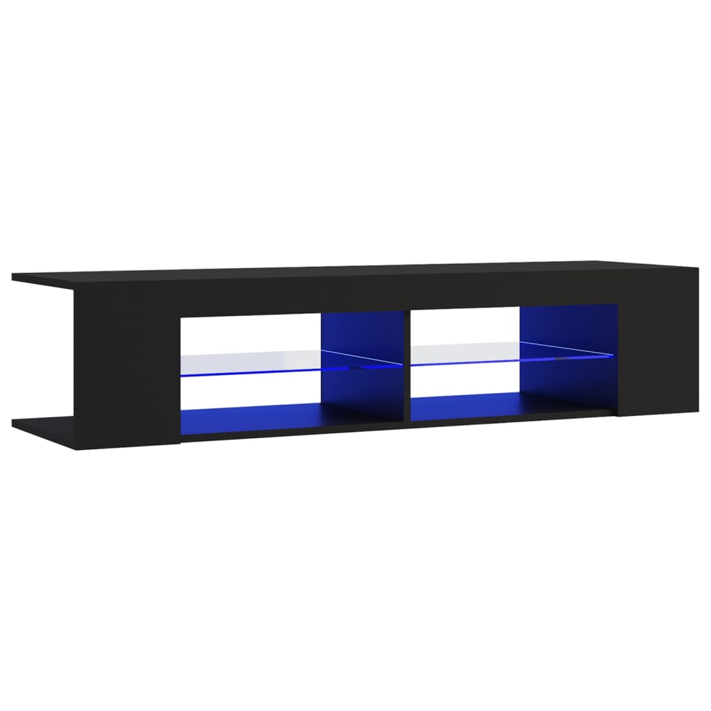 vidaXL Έπιπλο Τηλεόρασης με LED Μαύρο 135x39x30 εκ.