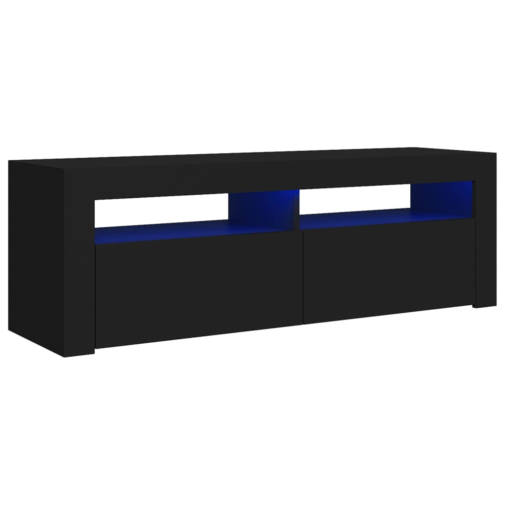 vidaXL Έπιπλο Τηλεόρασης με LED Μαύρο 120x35x40 εκ.