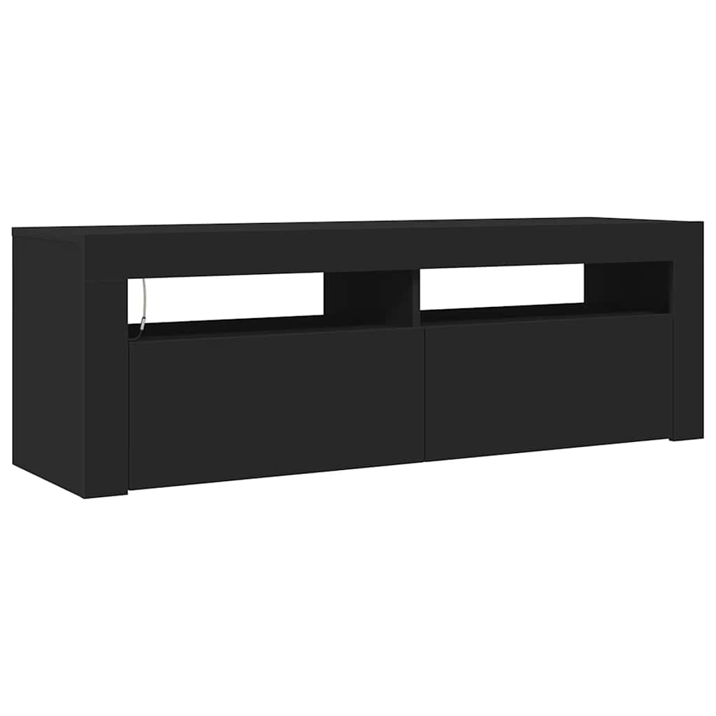 vidaXL Έπιπλο Τηλεόρασης με LED Μαύρο 120x35x40 εκ.