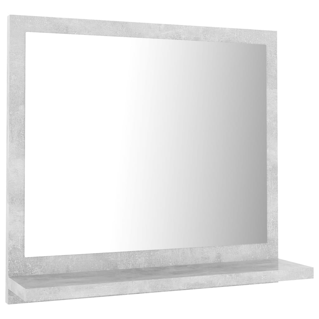 vidaXL Καθρέφτης Μπάνιου Γκρι Σκυροδέματος 40x10,5x37 εκ. Επεξ. Ξύλο
