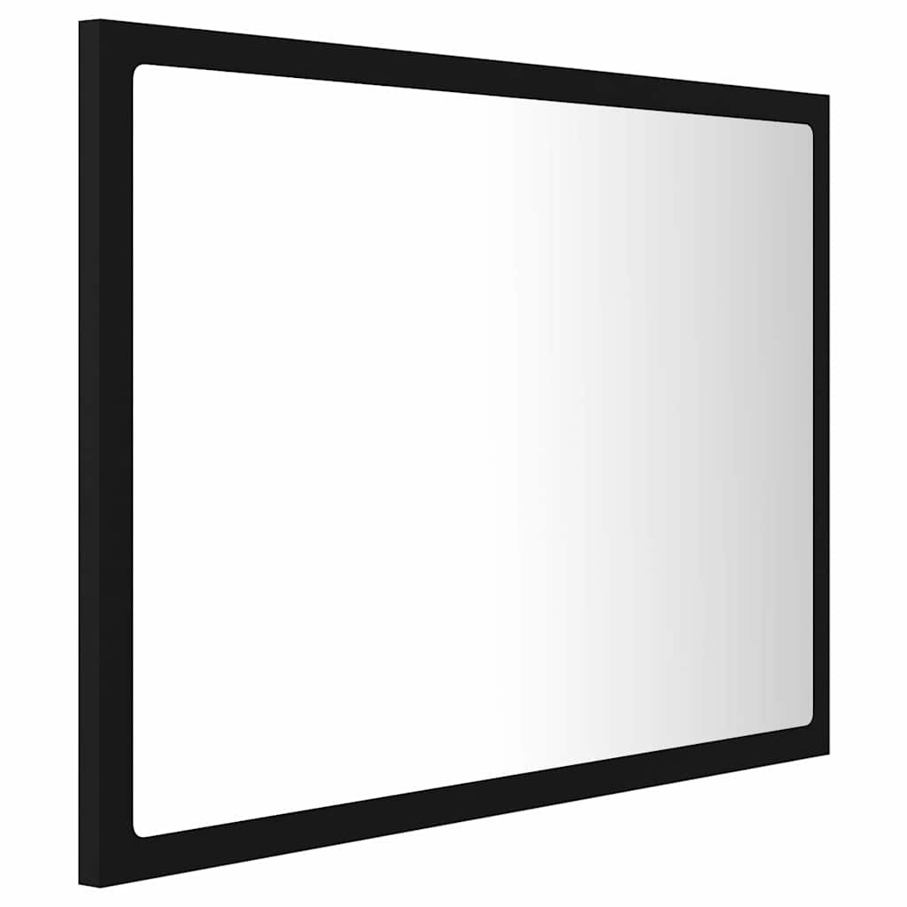 vidaXL Καθρέφτης Μπάνιου με LED Μαύρος 60x8,5x37 εκ. Ακρυλικός