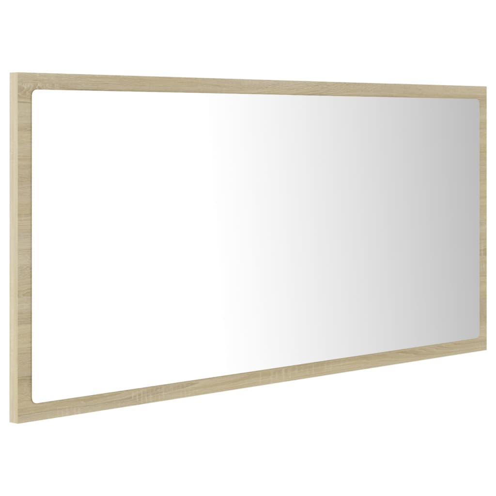 vidaXL Καθρέφτης Μπάνιου με LED Sonoma Δρυς 90x8,5x37 εκ. Ακρυλικός