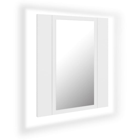 vidaXL Καθρέφτης Μπάνιου με Ντουλάπι LED Λευκός 40x12x45 εκ. Ακρυλικός